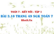 Bài 3.10 trang 49 SGK Toán 7 tập 1 Kết nối tri thức